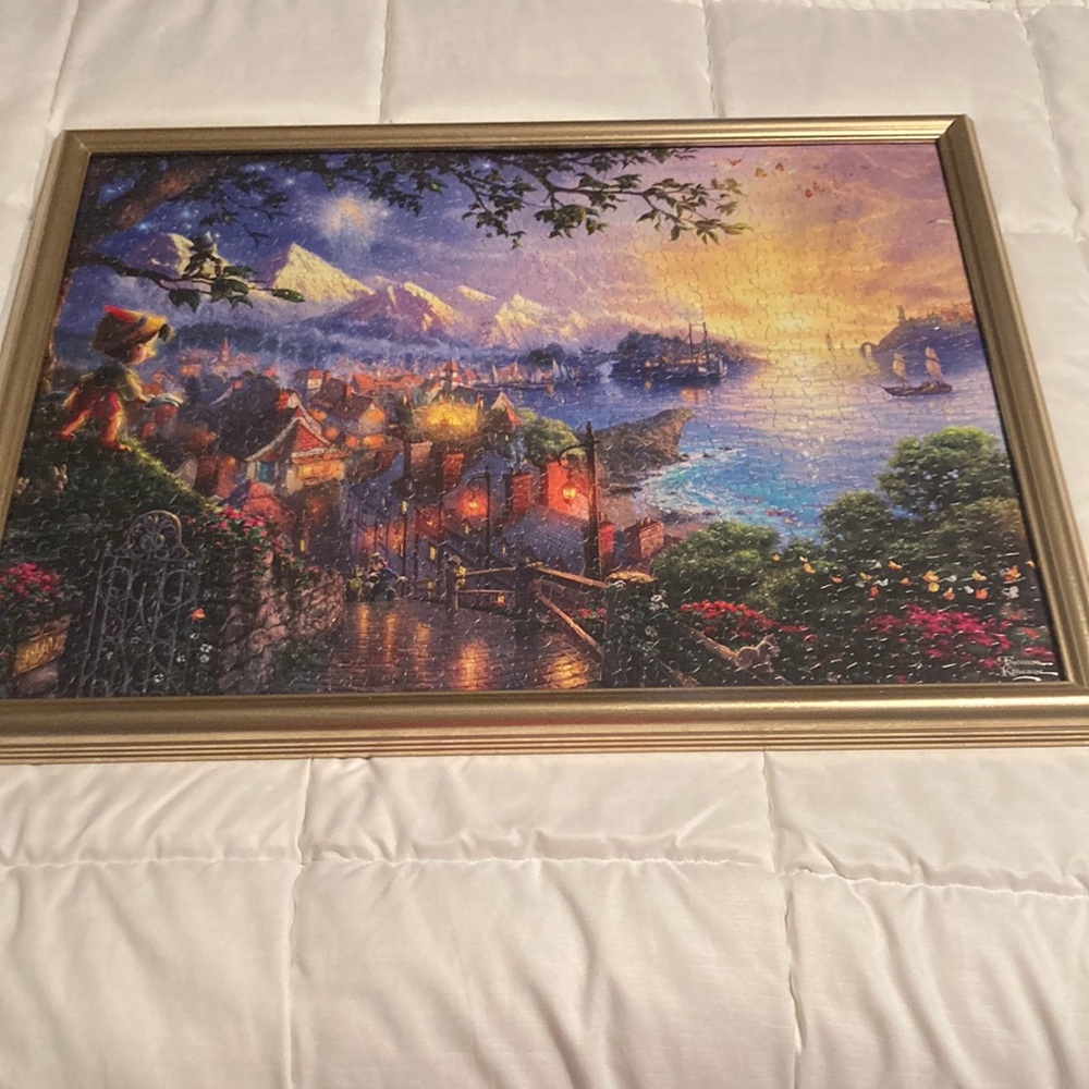 Thomas Kinkade Pinocchio Framed Puzzle